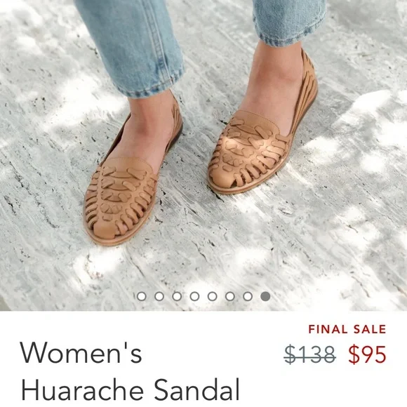 Nisolo Woven Leather Huarache Flats in Tan - Picture 8 of 9